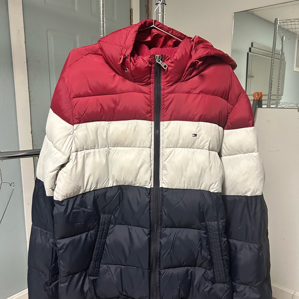 Tommy Hilfiger Red, White, and Blue Puffer Jacket